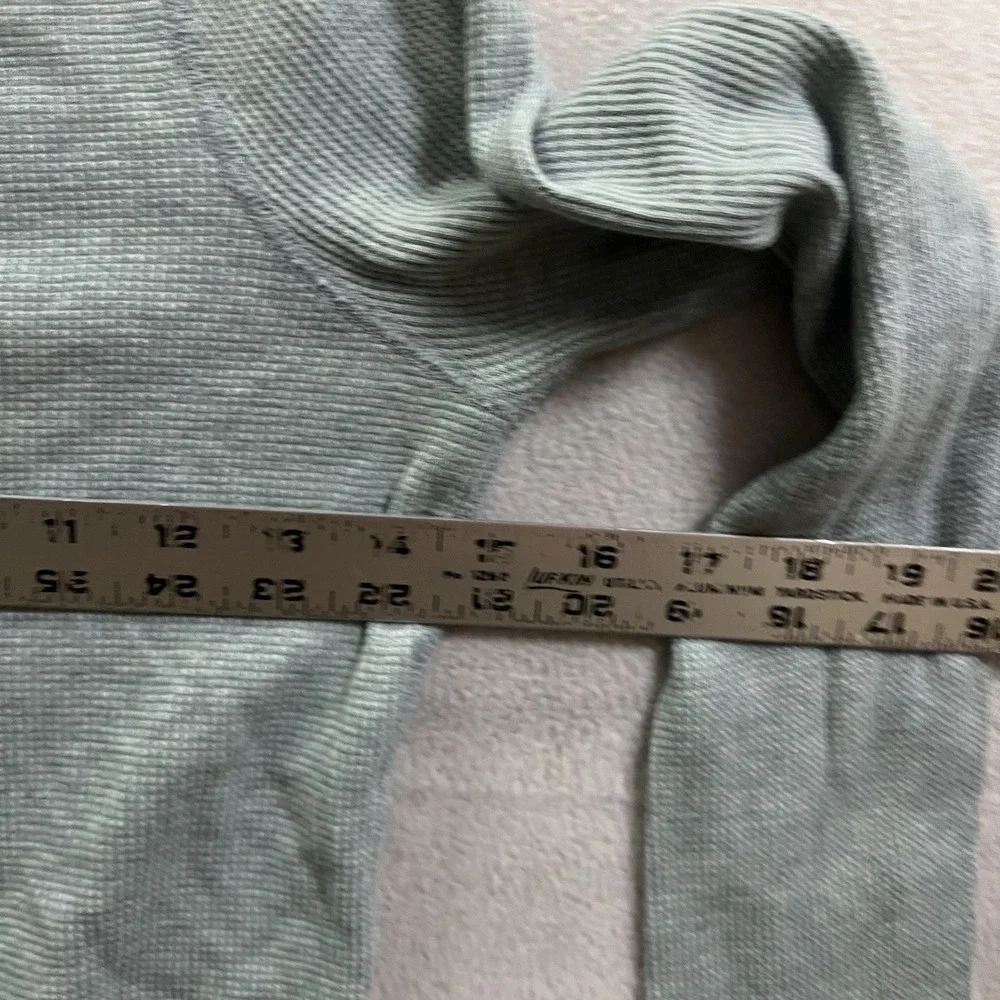 Prana Henley Shirt Women's Size Medium Blue Henley Thermal Long Sleeve